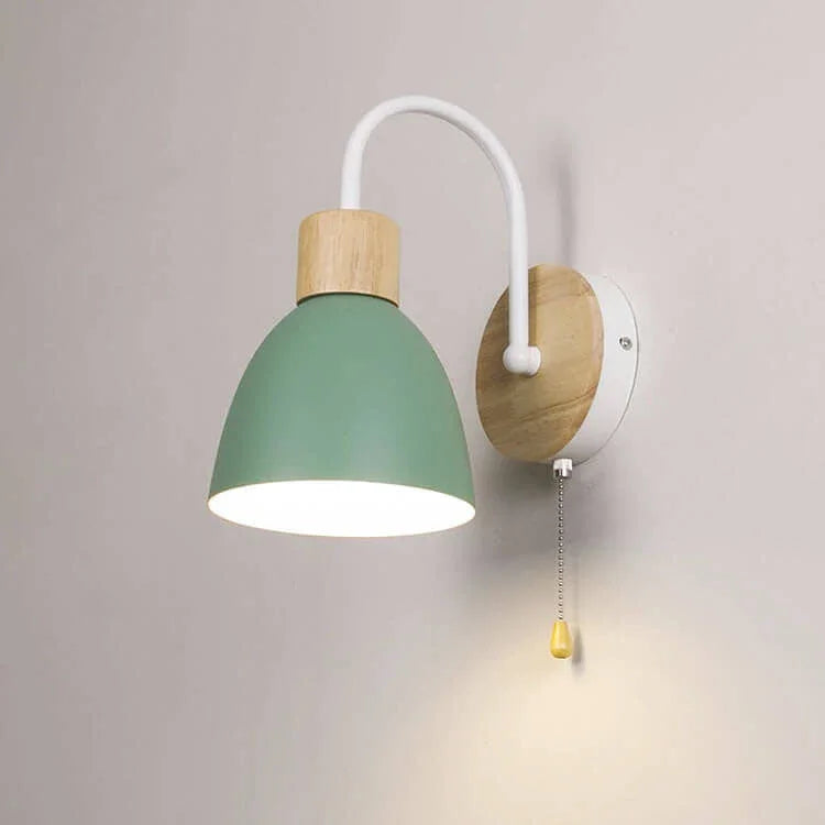 Swan-Neck Wall Light with Pull Cord