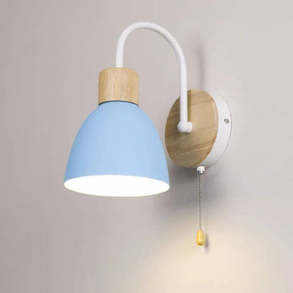 Swan-Neck Wall Light with Pull Cord