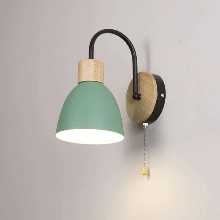 Swan-Neck Wall Light with Pull Cord