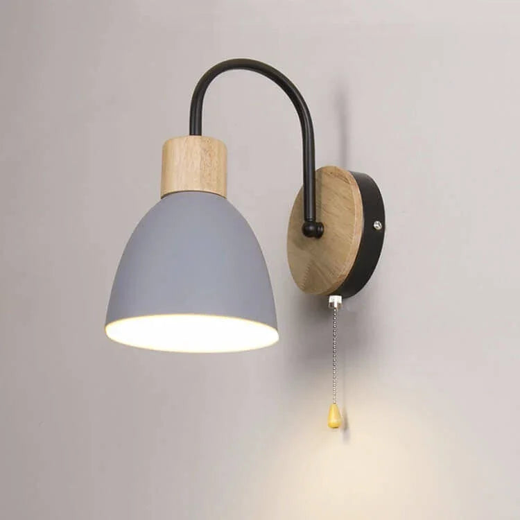 Swan-Neck Wall Light with Pull Cord