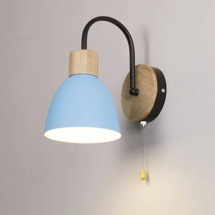Swan-Neck Wall Light with Pull Cord