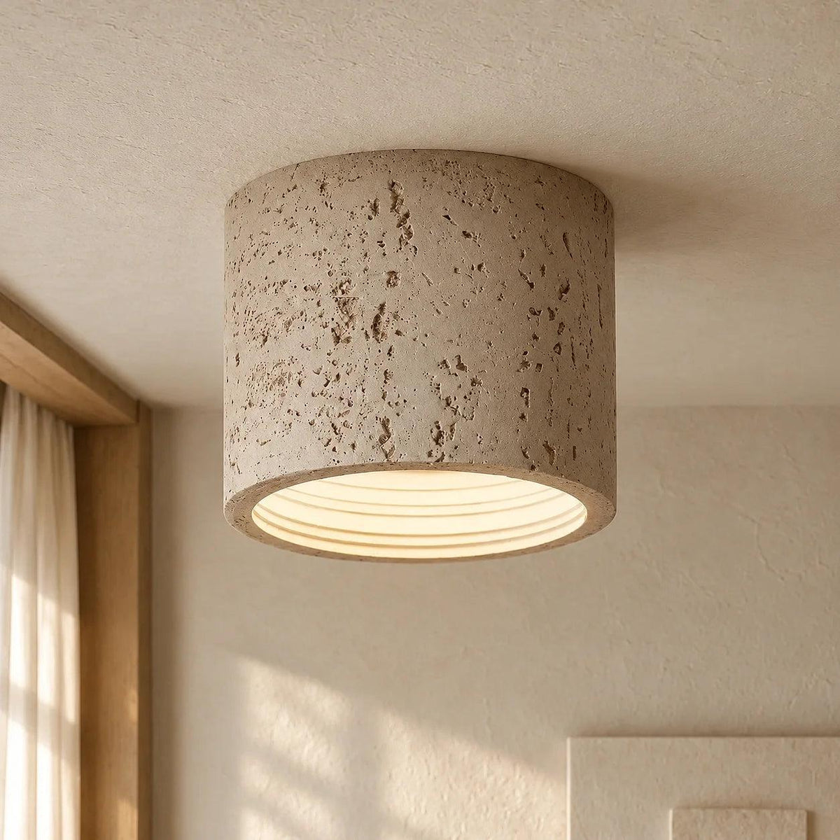 Textured Cylinder Ceiling Light