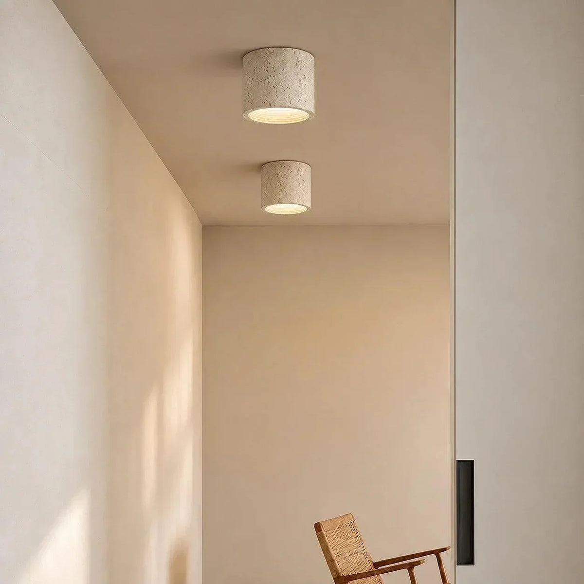 Textured Cylinder Ceiling Light