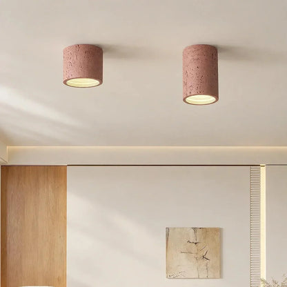 Textured Cylinder Ceiling Light
