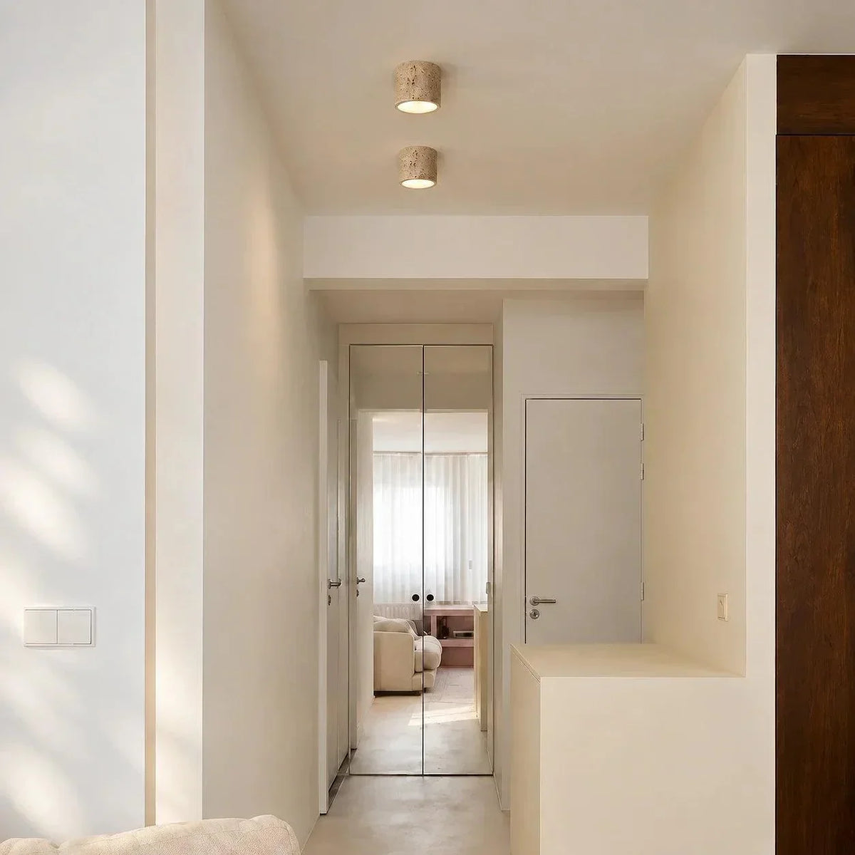 Textured Cylinder Ceiling Light
