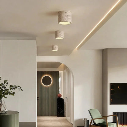 Textured Cylinder Ceiling Light