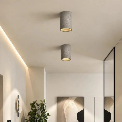 Textured Cylinder Ceiling Light