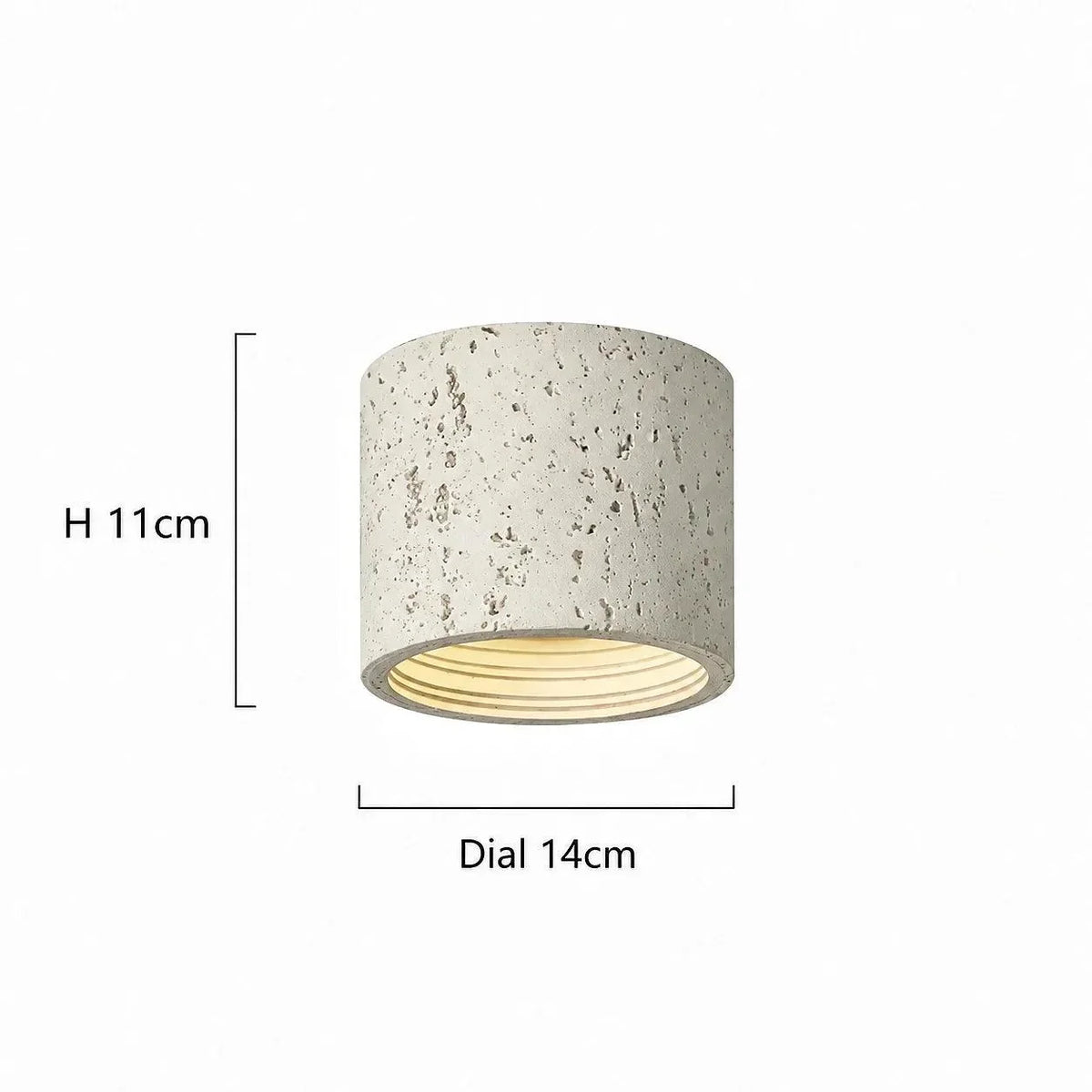 Textured Cylinder Ceiling Light