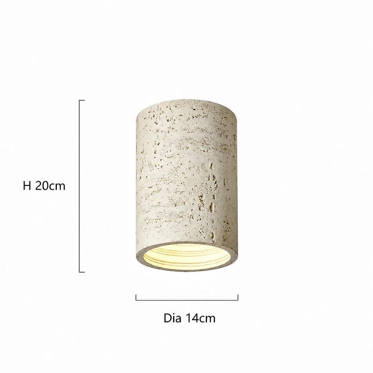 Textured Cylinder Ceiling Light