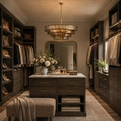 Tiered Textured Glass Chandelier