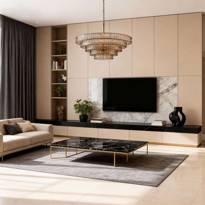 Tiered Textured Glass Chandelier