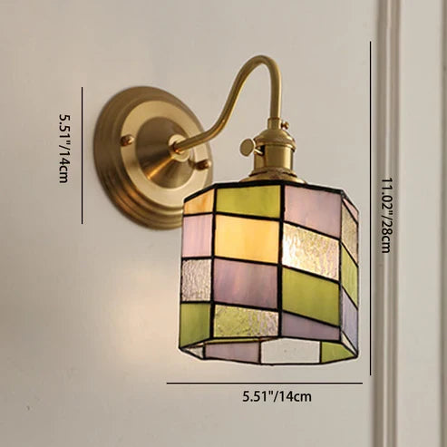 Geometric wall sconce dimension diagram