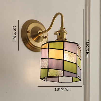 Geometric wall sconce dimension diagram