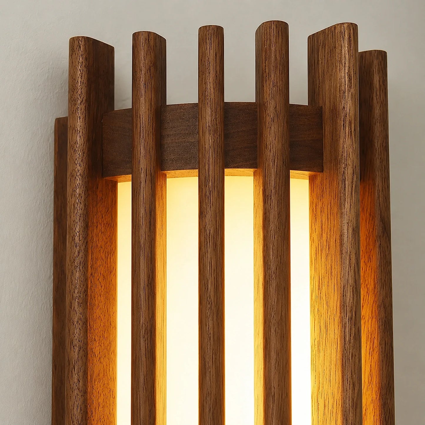 Wabi-Sabi Wood and Acrylic LED Wall Sconce