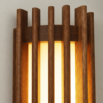 Wabi-Sabi Wood and Acrylic LED Wall Sconce