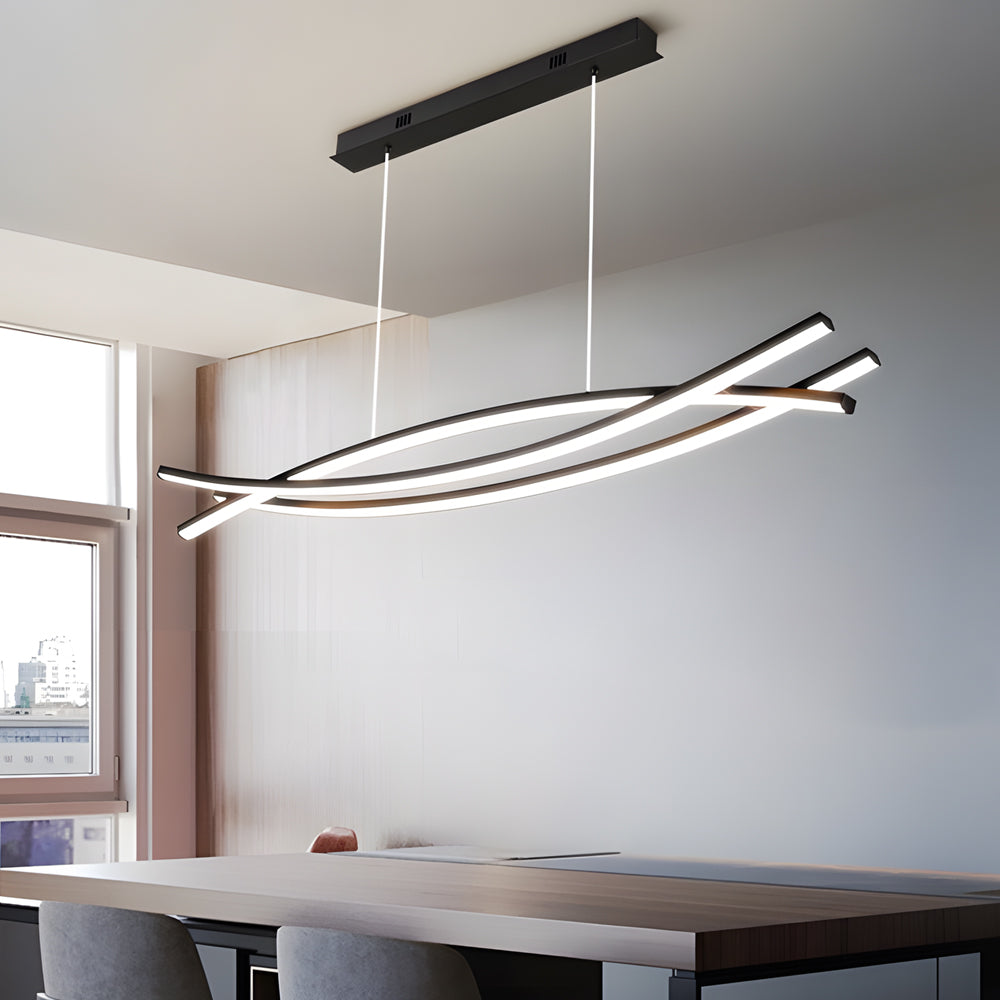 Modern LED Pendant Light, Adjustable Height