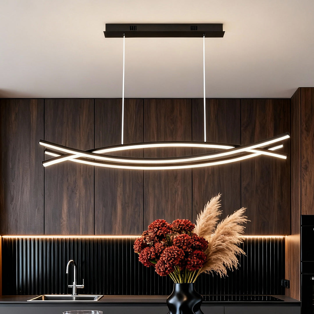 Modern LED Pendant Light, Adjustable Height