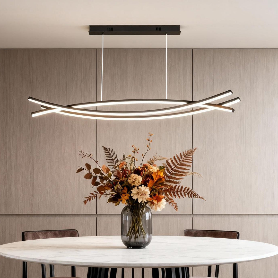Modern LED Pendant Light, Adjustable Height