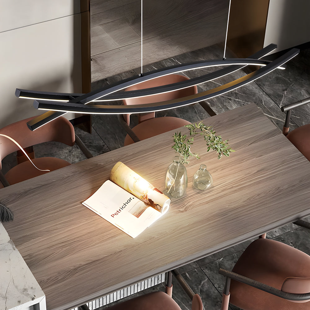 Modern LED Pendant Light, Adjustable Height