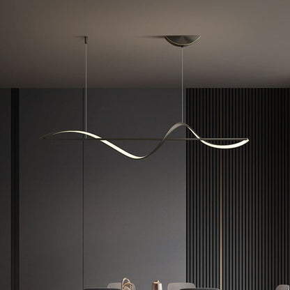 Wave LED Pendant Light with Adjustable Suspension