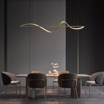 Wave LED Pendant Light with Adjustable Suspension