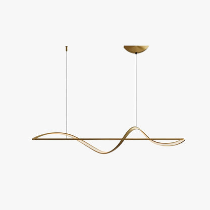 Wave LED Pendant Light with Adjustable Suspension