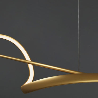 Wave LED Pendant Light with Adjustable Suspension
