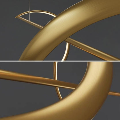 Wave LED Pendant Light with Adjustable Suspension