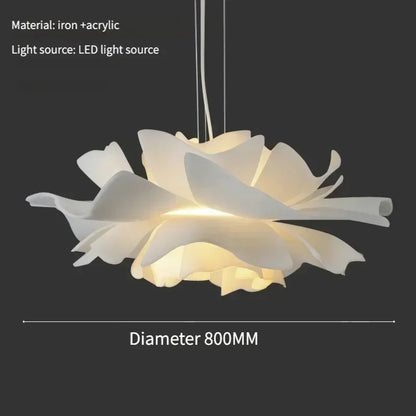 Lotus pendant size diagram for an 80 cm shade