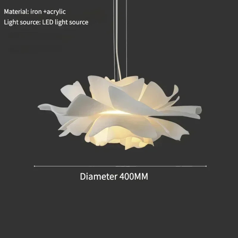 Lotus pendant size diagram for a 40 cm shade