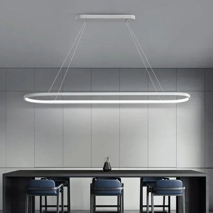 Minimalist white LED pendant light