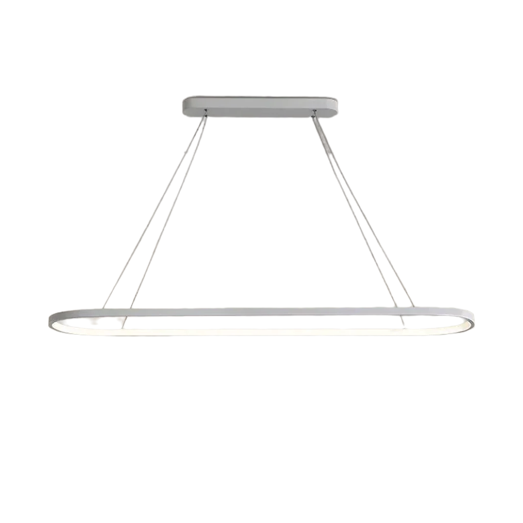 White oval LED pendant light
