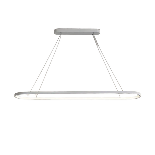 White oval LED pendant light