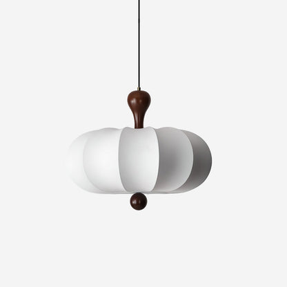 White sculptural pendant without illumination