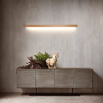 Wood-Frame Linear LED Wall Light