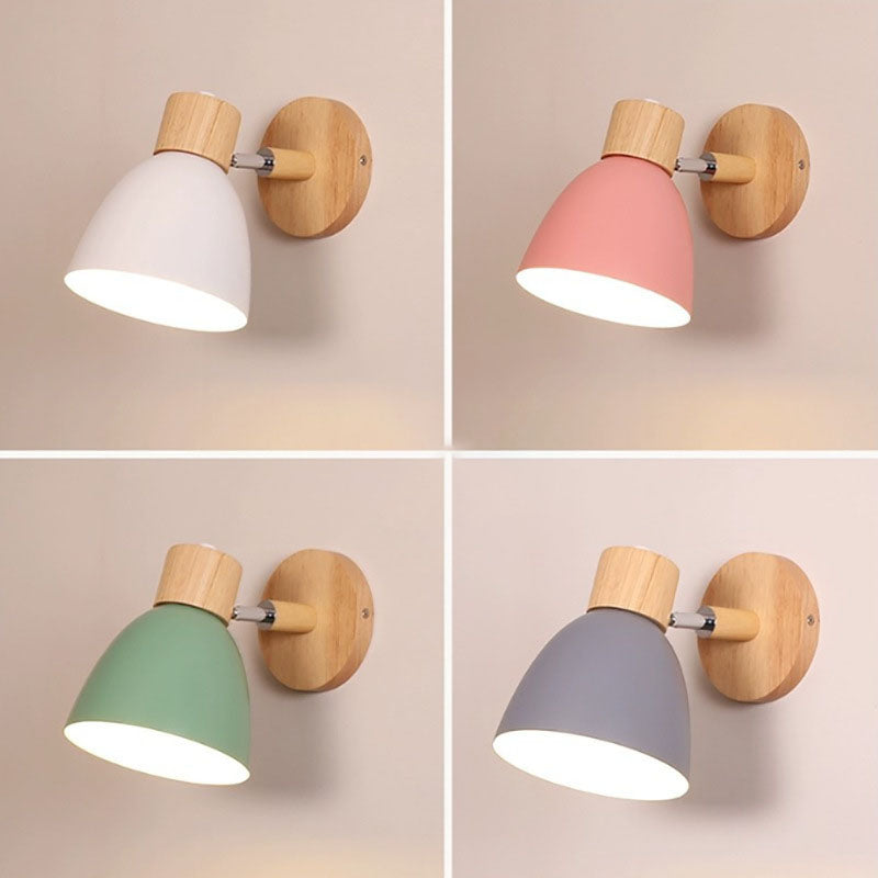 Modern E27 wall sconce with cone-shaped shade