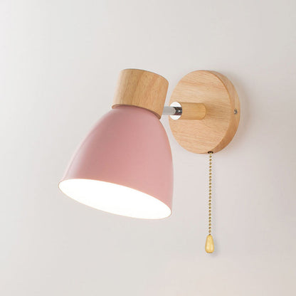 Wood and iron wall sconce colour variant view
