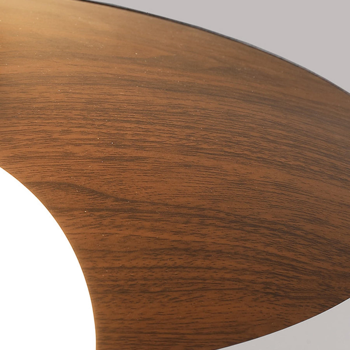 Wood-Tone Iron Semi-Flush Ceiling Light