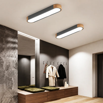 Modern Wooden & Iron LED Surface Ceiling Light