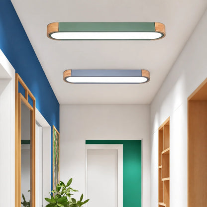 Modern Wooden & Iron LED Surface Ceiling Light