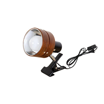 Wooden Clip-On Desk Lamp