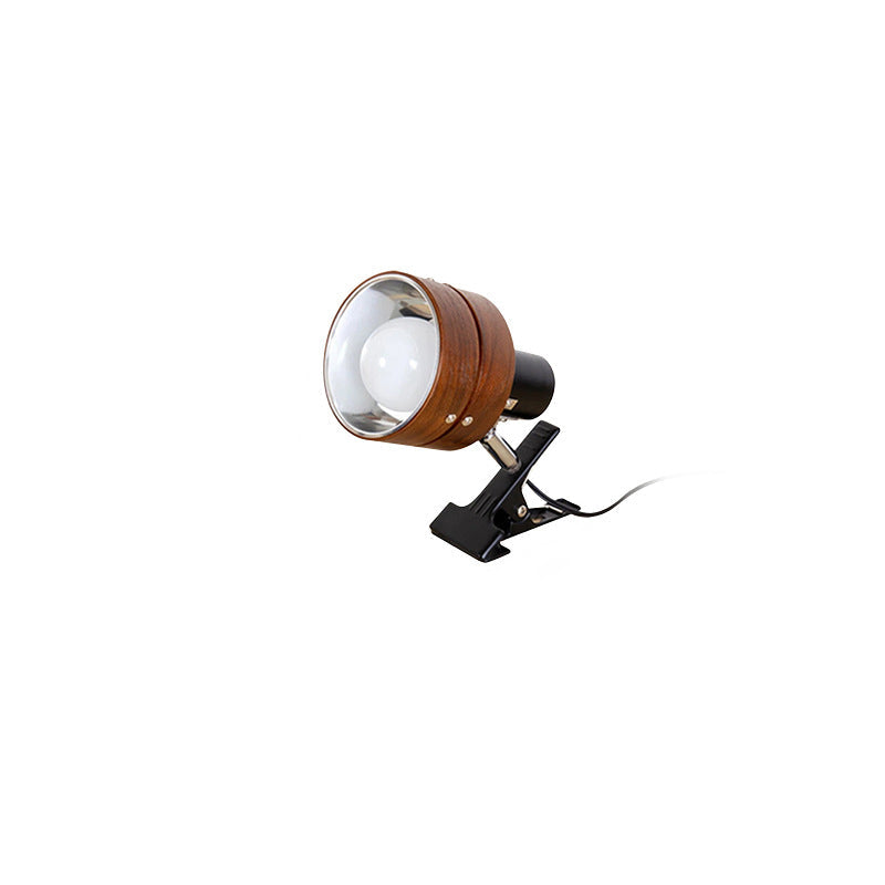 Wooden Clip-On Desk Lamp