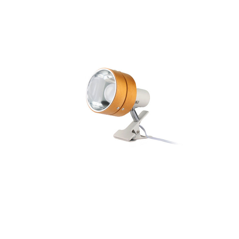 Wooden Clip-On Desk Lamp