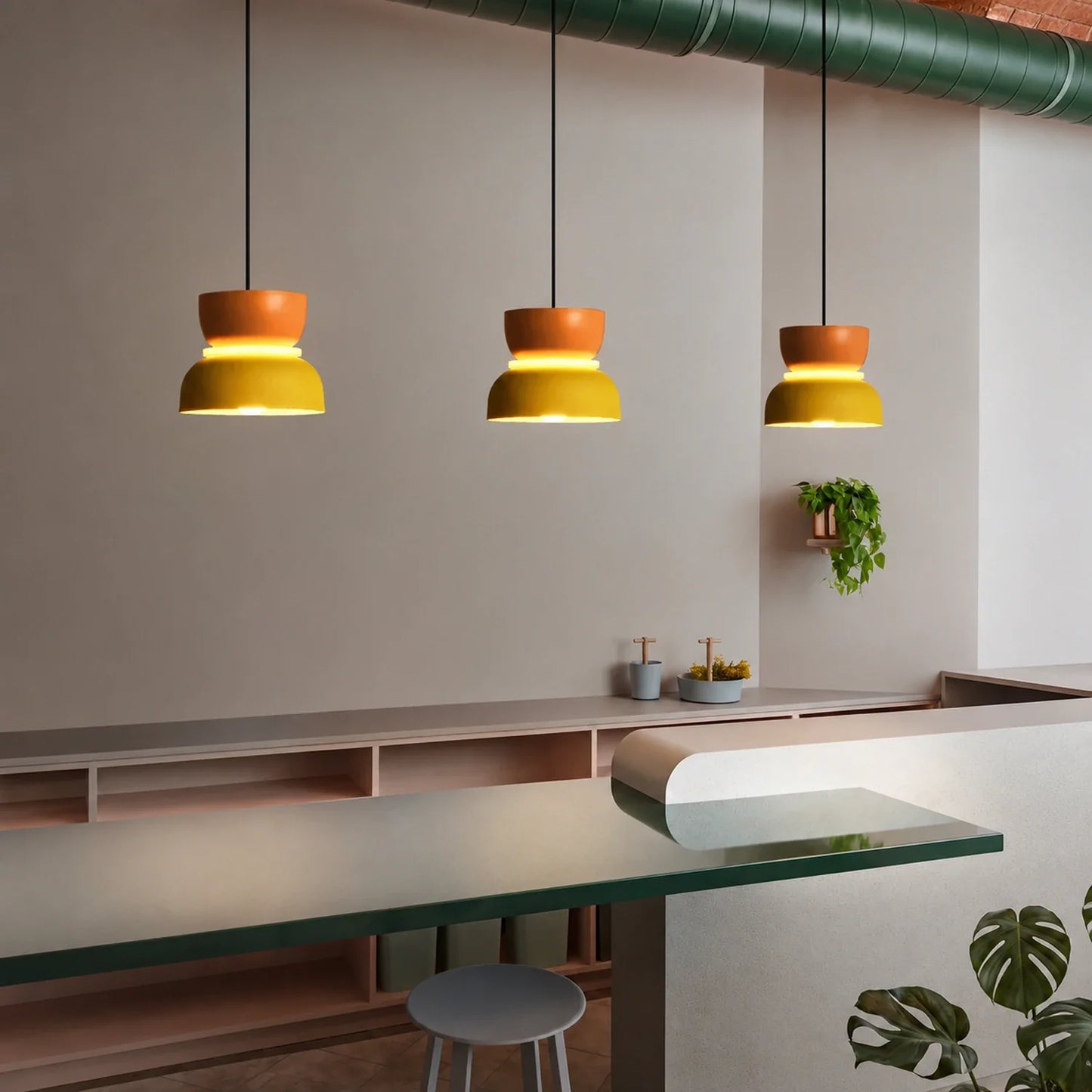 Modern Macaron Pendant Light with Iron and Acrylic Shade